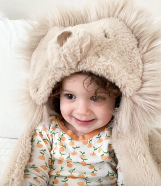 Luca Lion Hooded Blanket