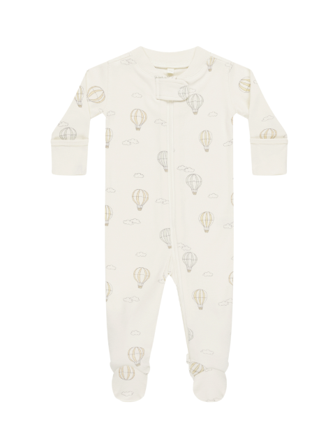 Zip Long Sleeve Sleeper Footie | Hot Air Balloons