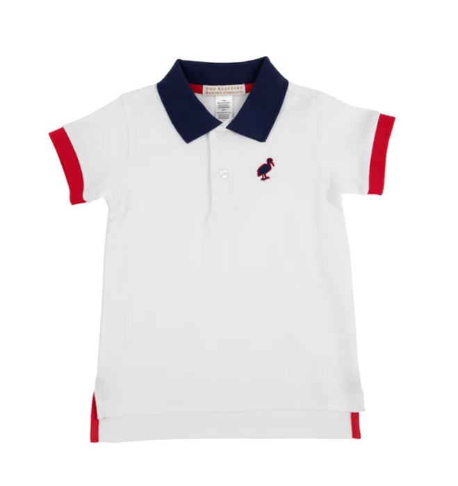 Prim and Proper Polo | Worth Avenue White w/Richmond Red and Nantucket Navy