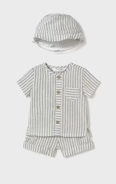 3-Piece Striped Set with Hat | 1225