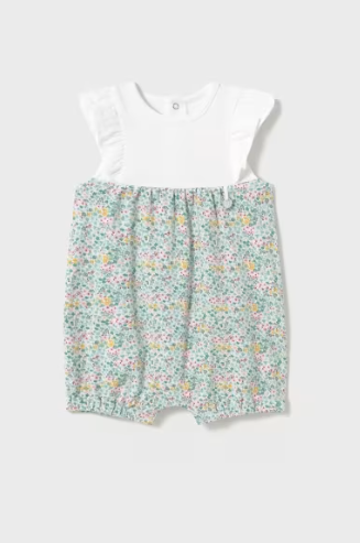 Green Floral Romper | 1749