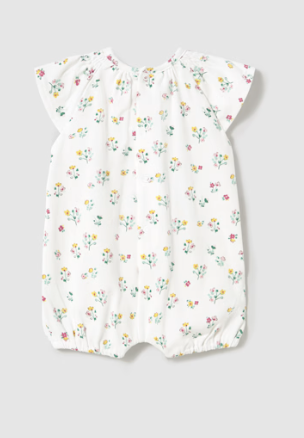 White Floral Romper | 1749
