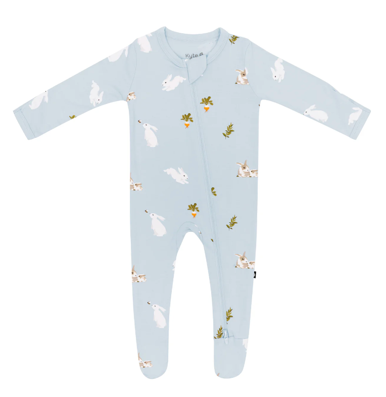 Kyte Footie with Snaps | Ice Rabbit