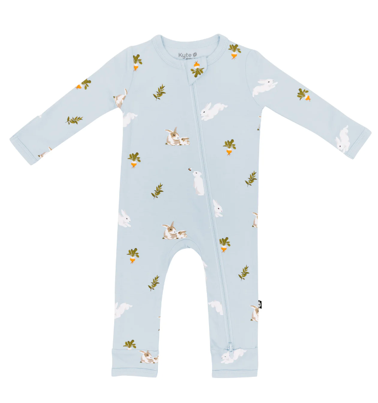 Kyte Zippered Romper | Ice Rabbit