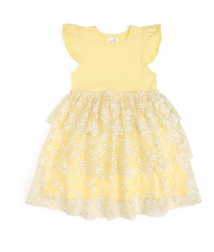 Sunshine Ditsy Daisy Easter Tiered Tutu Dress