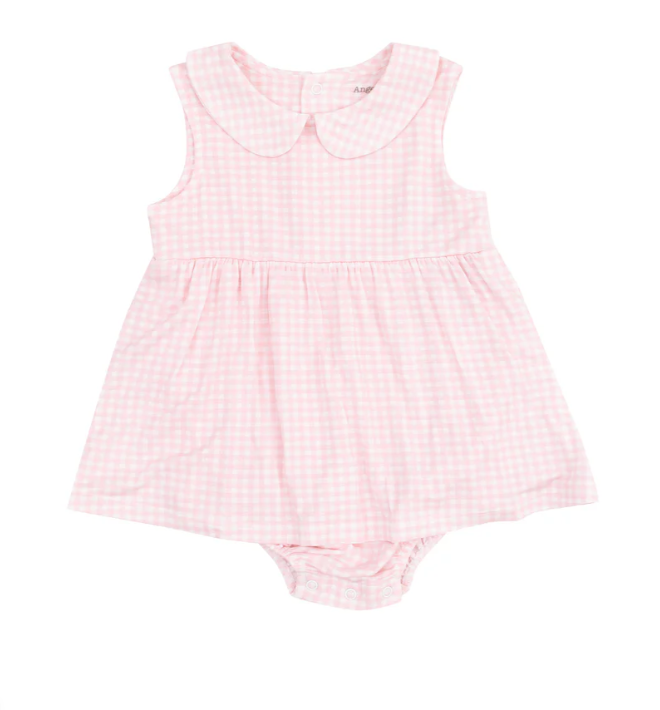 Peter Pan Collar Bubble /Skirt | Pink Gingham