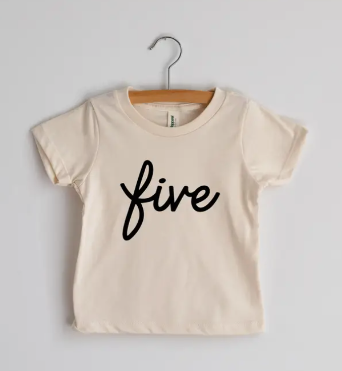 Script Birthday Tee | Five