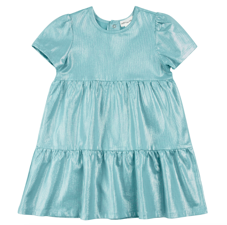 Turquoise Tiered Dress