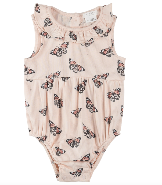 Blush Butterfly Sleeveless Bodysuit