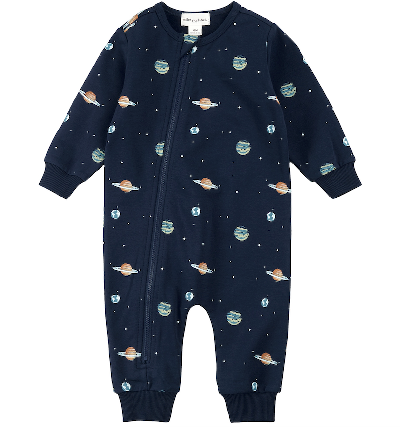 Navy Space Long Sleeve Coverall