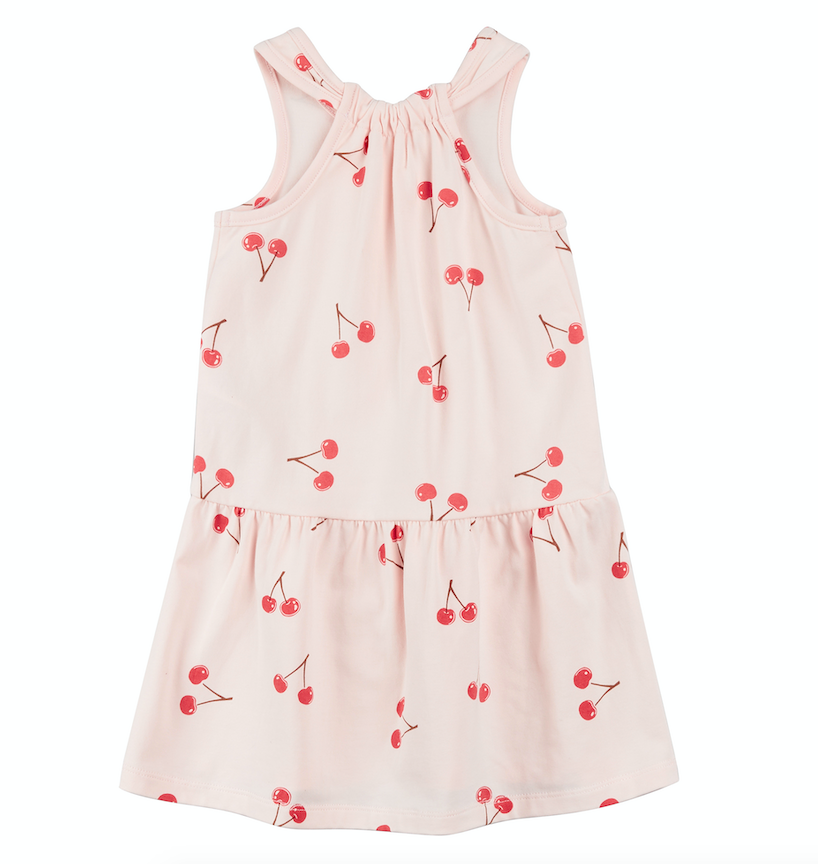 Lt Pink Cherry Print Dress