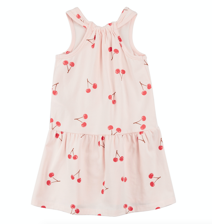 Lt Pink Cherry Print Dress