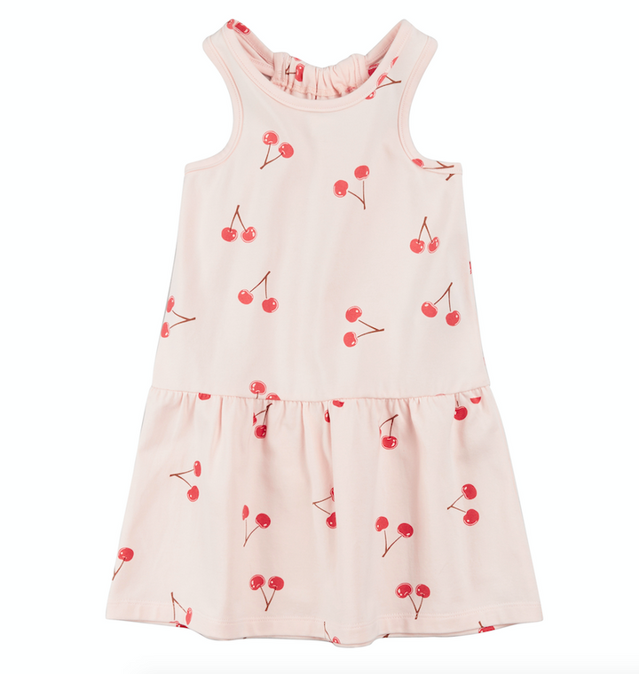 Lt Pink Cherry Print Dress