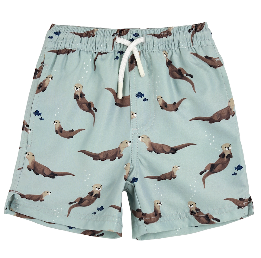 Turquoise Sea Otter Swim Trunk