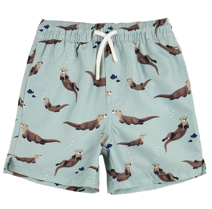Turquoise Sea Otter Swim Trunk