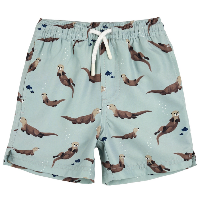 Turquoise Sea Otter Swim Trunk