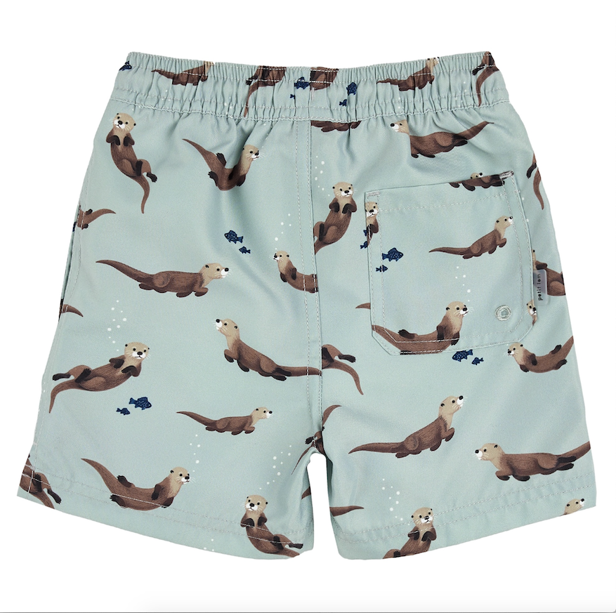 Turquoise Sea Otter Swim Trunk