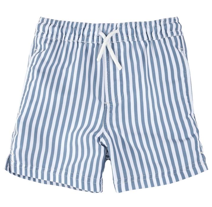 Blue/White Thin Stripe Swim Trunk