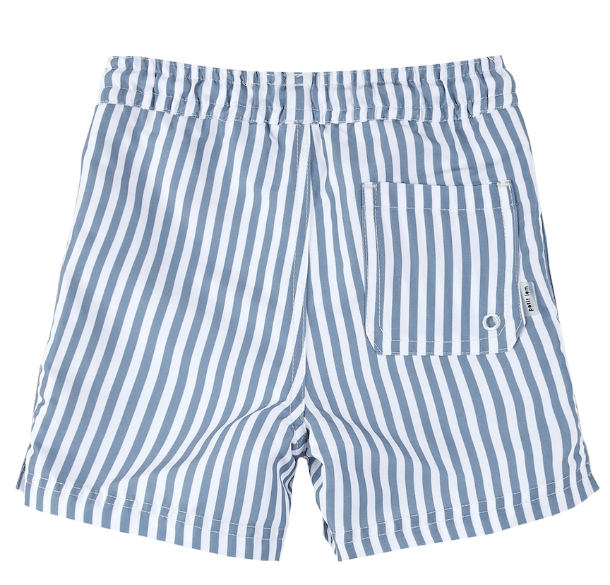 Blue/White Thin Stripe Swim Trunk