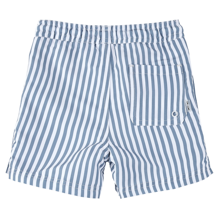 Blue/White Thin Stripe Swim Trunk
