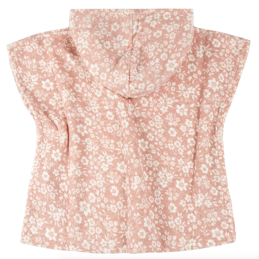 Pink Floral Beach Poncho