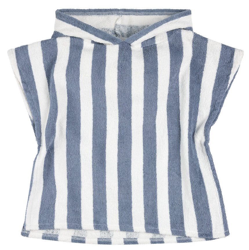 Blue/White Stripel Beach Poncho