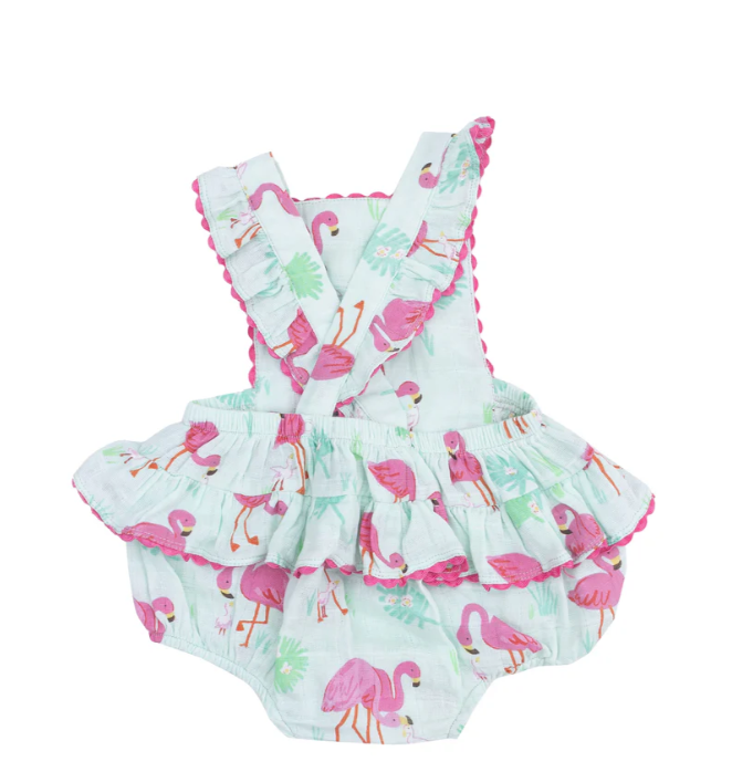 Ric Rac Ruffle Sunsuit | Flamingos