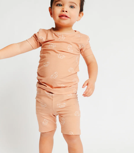 Copper Pearl Short Pajama Set | Cooper Print