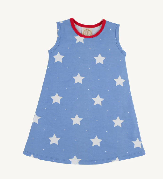 Sleeveless Polly Play Dress | North Sea Stars w/Richmond Red