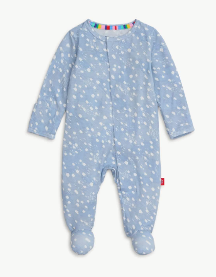 Magnetic Footie | Blue Doeskin