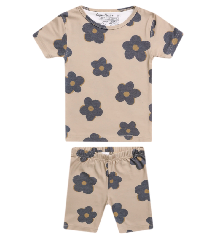 Copper Pearl Short Pajama Set | Gemma in Tan