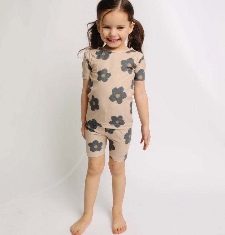 Copper Pearl Short Pajama Set | Gemma in Tan