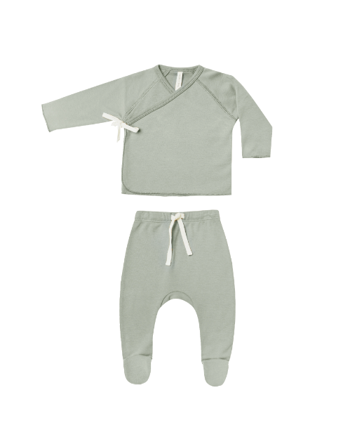 Wrap Top and Pant Set | Sage
