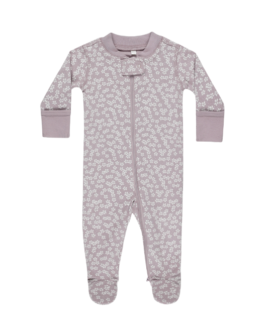 Zip Long Sleeve Sleeper | Lavender Ditsy