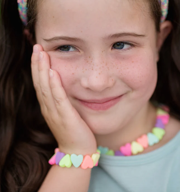 Sweet Tart Heart Necklace & Bracelet Set