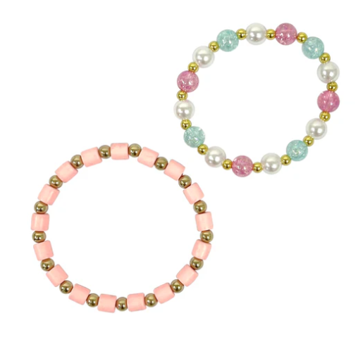 Pink & Gold Bracelet Set