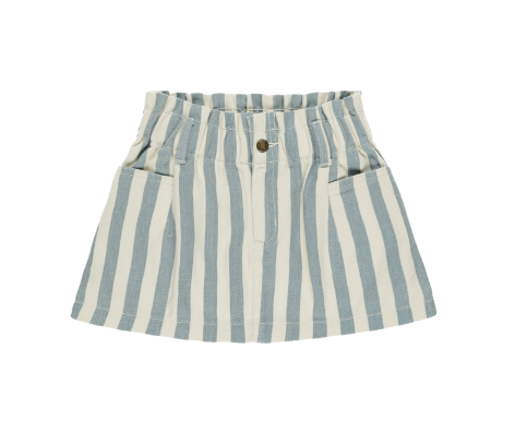 Denim Mini Skirt | Ocean Stripe