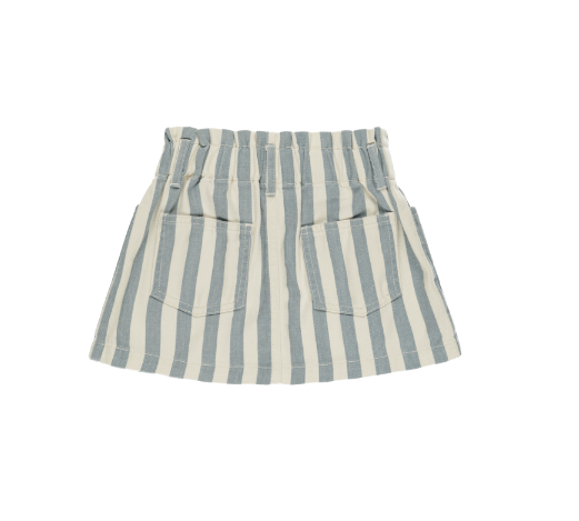 Denim Mini Skirt | Ocean Stripe