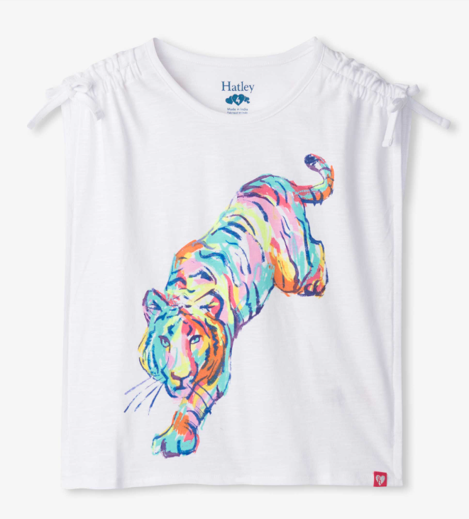 Tiger Cinch Shoulder Top