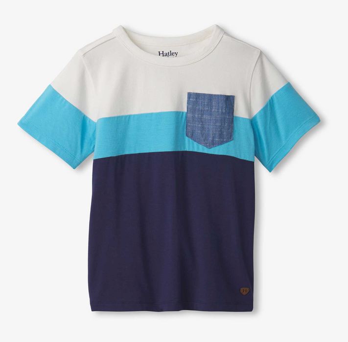 Patriot Blue Colorblock Bamboo Tee