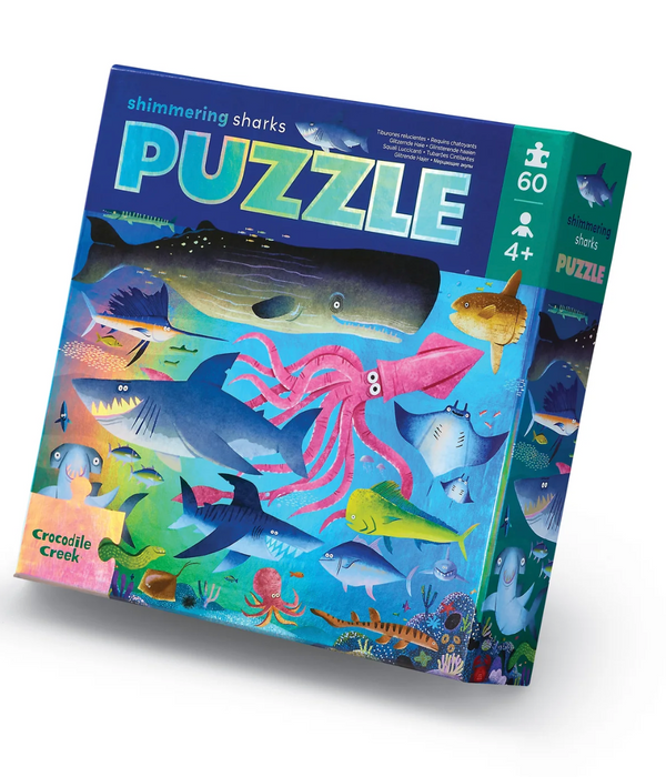 60pc Foil Puzzle | Shimmering Sharks