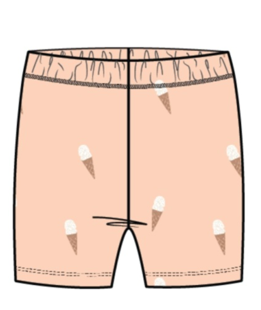Peach Ice Cream Knit Shorts