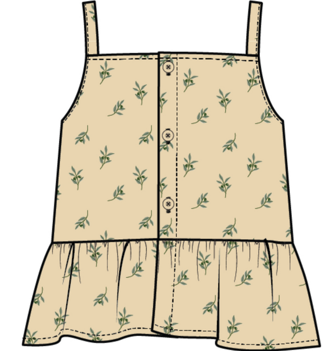 Yellow Floral Tank Top