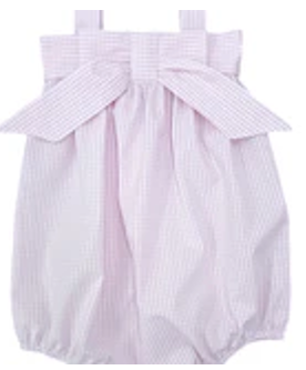 Millie Bubble | Pink Check Seersucker