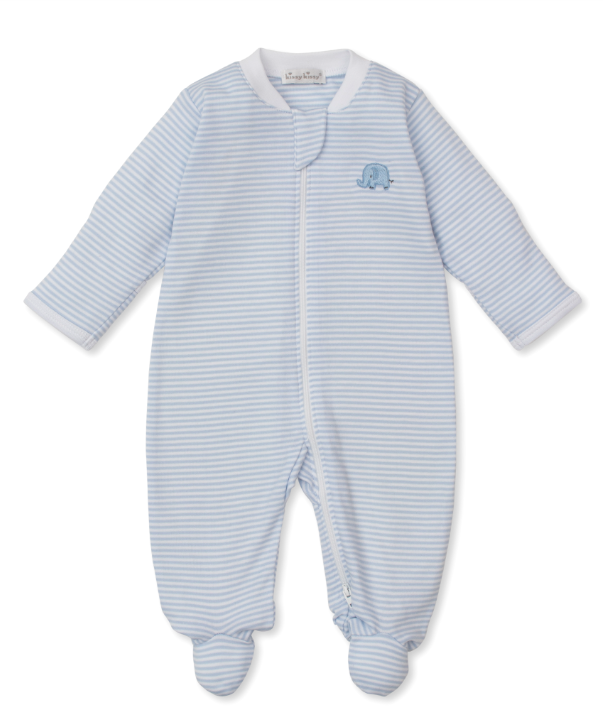 Safari Wild Stripe Footie w/Zipper