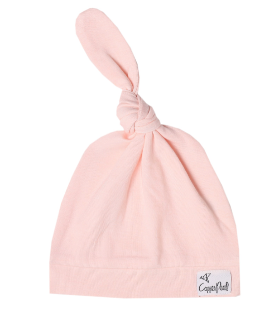 Copper Pearl Top Knot Hat