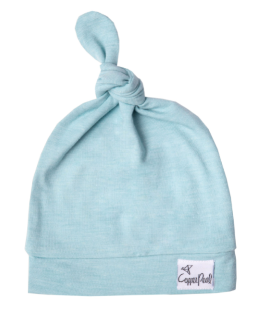 Copper Pearl Top Knot Hat