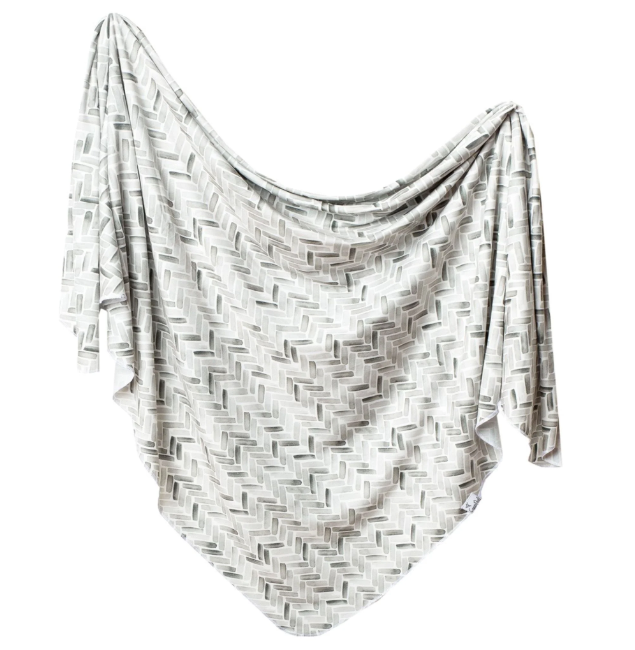 Copper Pearl Knit Swaddle Blanket