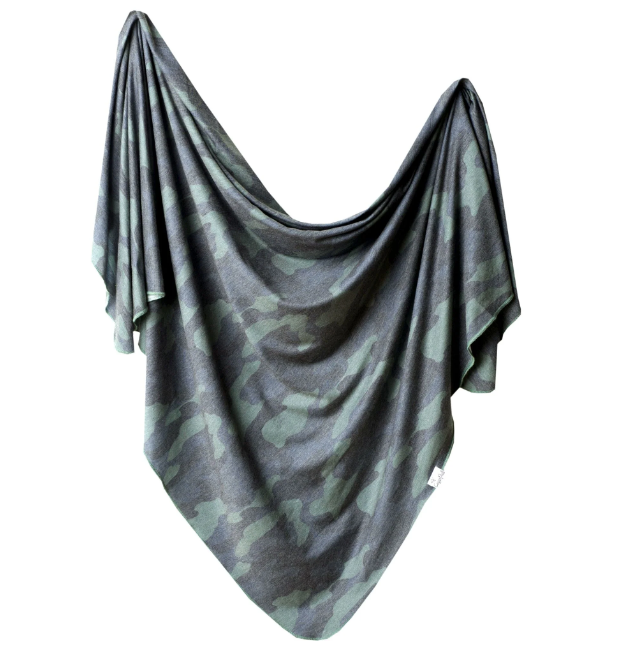 Copper Pearl Knit Swaddle Blanket