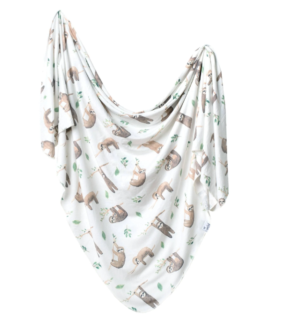 Copper Pearl Knit Swaddle Blanket